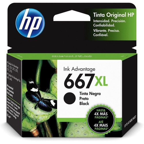 Cartucho HP 667XL Preto Original (3YM81AB) Para HP Deskjet
