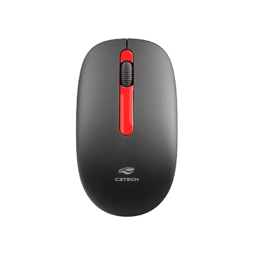 Mouse Sem Fio, M-W15RBK, Vermelho, C3Tech