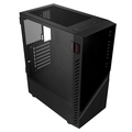 Gabinete Gamer Set Black Vulcan - Lateral Em Vidro - Pcyes - Gsbvpbr