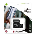 CARTAO DE MEMORIA KINGSTON 64GB MICRO SD/XC 1 HD VIDEO CLASS 10 80MB/S