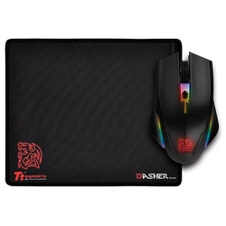 Mouse Thermaltake esports Talon elite, RGB, Gaming Gear, Combo Mousepad - MO-TER-WDOTBK-01