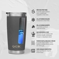 Copo Térmico Tumbler 20 OZ 591ml com Tampa - QGK (Preto)