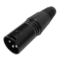 Plug Canon Macho Corpo Preto Metal