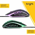 Mouse Gamer Bright Preto Light Com Fio Usb 2400 Dpi - 0447