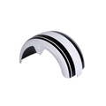 Paralama Traseiro Para Scooter Eletrica Hawk X7/x8 White/ Faixa Black