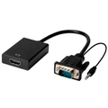 Adaptador Vga Macho P/ Hdmi Femea C/ Saída De Áudio Fy-550