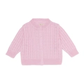 Casaquinho Tricot Trançado Rosa Feminino - Mini & Co