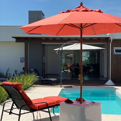 Guarda-Sol Ombrelone Fit 2,70m Viva Vida (Base com Mesa de apoio P)