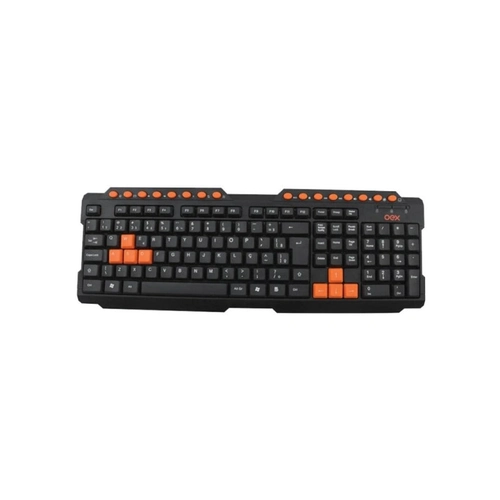 Teclado Usb Multimidia Gamer Tc200 Preto/laranja Oex