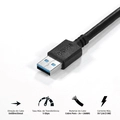 Cabo Extensor Pcyes USB A 3.0 Macho Para USB A 3.0 Fêmea 28awg 2m - Puamf3-2