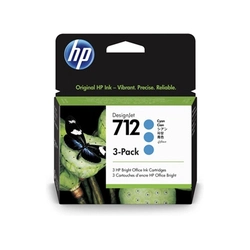 Cartucho De Tinta Hp 712 Ciano Pluk 29ml 3 Unidades - 3ed77a
