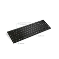 Teclado Sem Fio Design Slim Conexao Bluetooth 12 Teclas Multimidia Preto Tc220