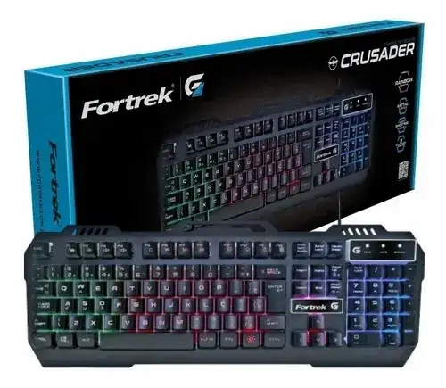 Teclado Gamer Vinik VX Gaming Armor GT500 com LED Multicor 1,8m de Cabo