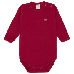 Body Manga Longa Avulso Suedine - Vermelho