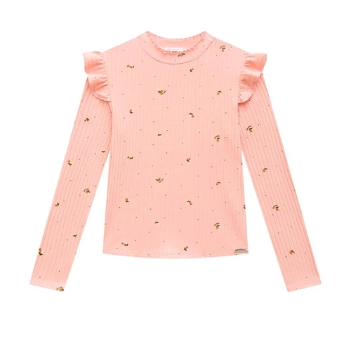 Blusinha Manga Longa Canelada Estampada Somnii - Feminina