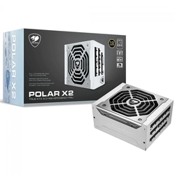 Fonte Cougar Polar X2 1050, 1050W, Full Modular, 80 Plus Platinum, ATX 3.0, PCI-e 5.0, Branca - CGR-PRX2-1050