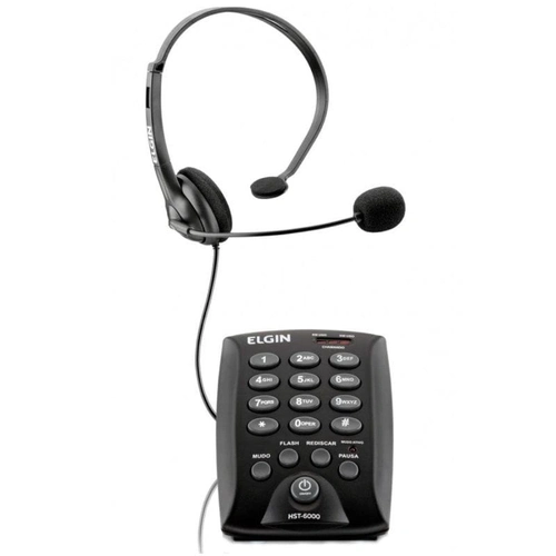 Telefone Headset Hst-6000 Preto