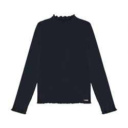 Blusinha Manga Longa Ribana Canelada Gola Nina Go - Feminina