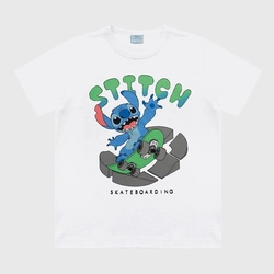 Camiseta Manga Curta Stitch Skateboarding Fakini Masculino