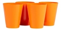 4 Copos Fresc Vemplast 350ml Tropical Polipropileno Laranja