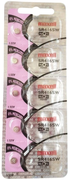 416 = 337 Maxell - 1,55V cartela c/5un.
