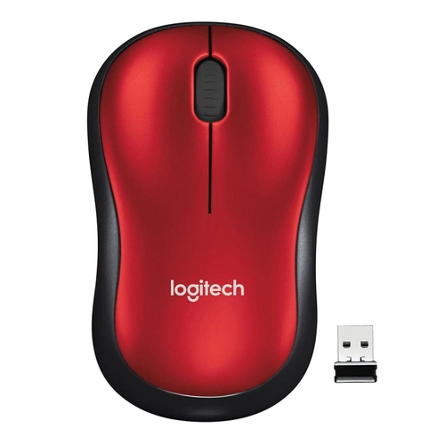 Mouse Logitech M185 Vermelho Sem Fio 910-003635-v