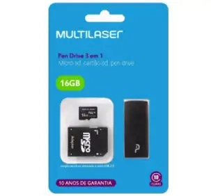 Micro SD Multilaser 3 em 1 Classe 10 32GB
