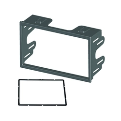 Moldura Fiamon 2 Din Polo/ Golf/ Fox/ Ecosport/ Fiesta/ Bora Prata