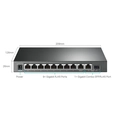 Switch Tp-link Gigabit Easy Smart 10/100/1000 C/ 10 Portas (sendo 8 Poe) -Tl-sg1210mpe