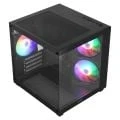 GABINETE GAMER VINIK G-CUBE PRETO VIDRO TEMPERADO C/ 3 FANS - GGGCVBK