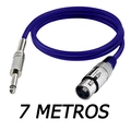 CABO MICROFONE PLAYER XLR(F) X P10 7M AZUL