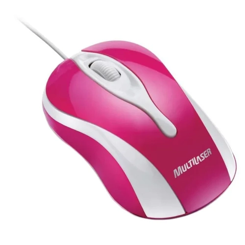 Mouse Óptico Multilaser Mo143 Colors Magenta Usb