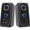Caixa De Som Gamer Multimídia Fortrek Black Hawk Rgb Preta