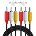 Cabo de Video 3 Rca m para 3 Rca m - 2 Mts - P3r-2