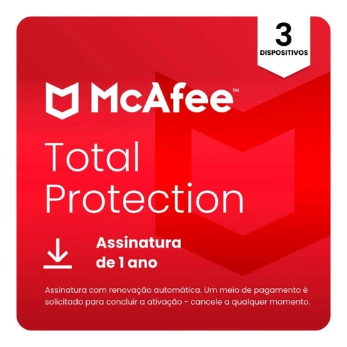 Total Protection Mcafee 3 Dispositivos 12 Meses - Mtp31bam3mti