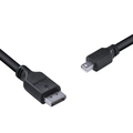 Cabo Mini Displayport Macho para Displayport Macho V.1.2 28awg Puro Cobre 2 Metros - Pmddpm-2