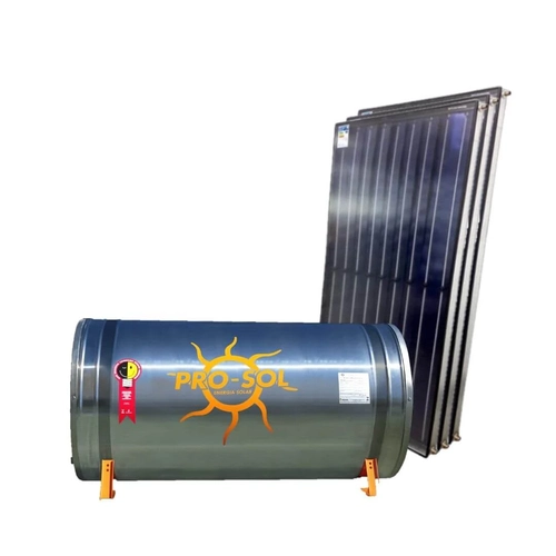 Kit Aquecimento Solar - 600 Litros - Baixa Pressão - Reservatório INOX 304L - PRO-SOL