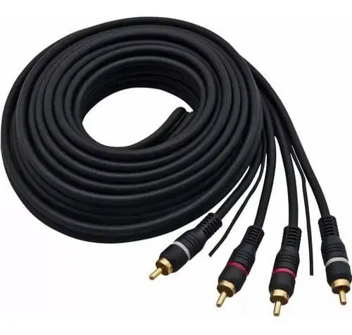 Cabo de audio rca para som automotivo 1,50M gold