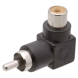 Adaptador Rca 90 Graus Ponta Gold Preto