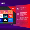 Tv 55p Aoc Led Roku Smart 4k Wifi - 55u7045/78g