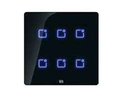 Interruptor Touch Inteligente 6 Botoes Wi-fi 10a + Rf Com Placa 4x4 Weg Home Preto.