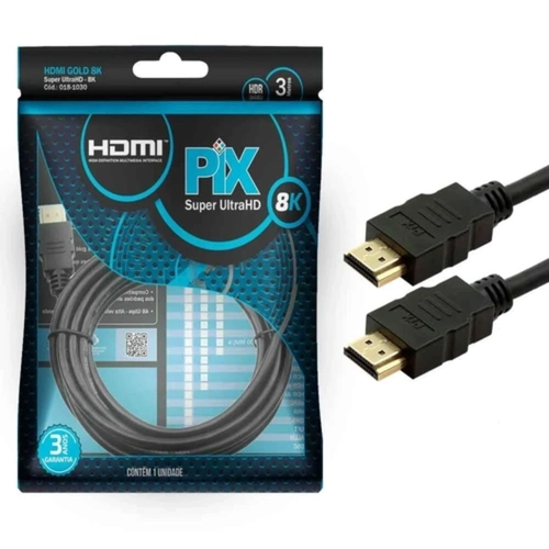 Cabo Hdmi 1.4 8k Ultra Hd 3 Metros - Pix