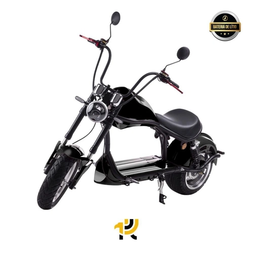 Scooter Chopper Eletrica Hawk Modelo U1 2000w Bat 60v 20ah Black Gs.02