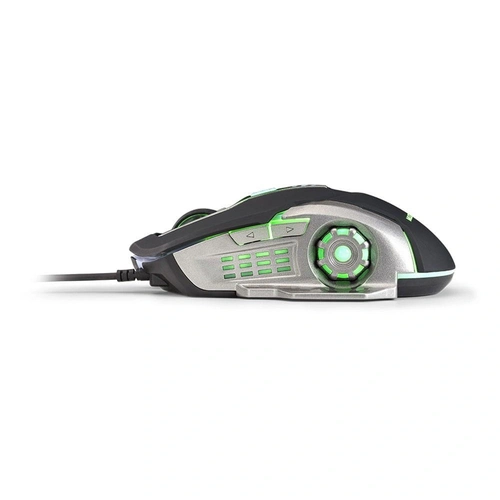 Mouse Multilaser Gamer Preto/Grafite com Led Verde - MO269