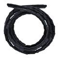Organizador De Fios e Cabos Espiral Aquário 12mm x 2m – Preto