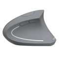 Mouse Sem Fio Recarregavel 2.4 Ghz Vertical Ergonomico Ortopedico Power Fit 1600 Dpi Cinza Usb - Pm300