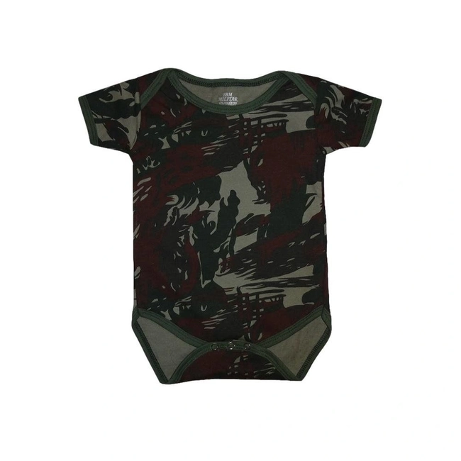 Body Bebê  Camuflado Exército Brasileiro