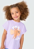 Camiseta Manga Curta Lilás Voe Alto Hering - Feminina