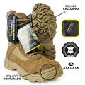 Coturno Cobra Patriota Atalaia - Coyote (Com Zíper)