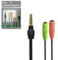 Adaptador P/ Fone de Ouvido 2 P2 Fêmea Para 1 P2 Macho Mb71164